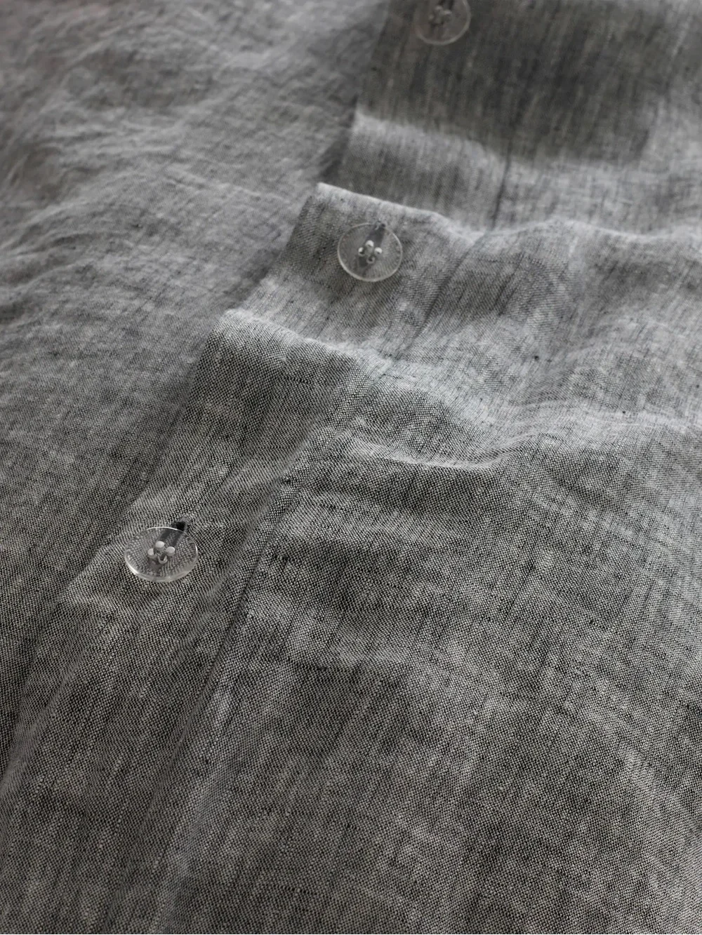 NWOT QUINCE European Linen Duvet Cover Set In Charcoal Chambray - Full/Queen